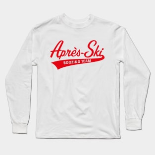 Après-Ski – Boozing Team (Lettering / Apres Ski / Red) Long Sleeve T-Shirt